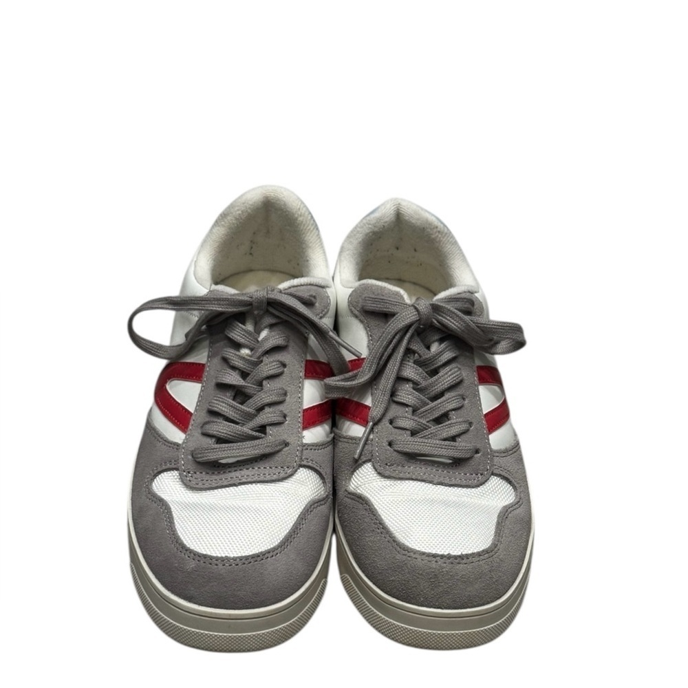 Women’s Tretorn Stadium White, Red and Gray Lace Up Leather Sneakers: Size 9.5M - Picture 5 of 11
